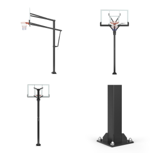 Баскетбольная стойка стационарная Unix Line B-Stand-TG PRO 72x42 R45 H230-305 см