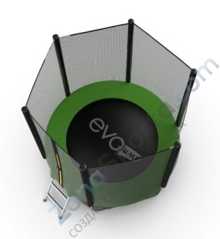 Батут Evo Jump External 6ft (Green) с нижней сетью