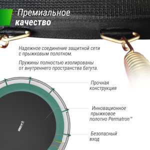 Батут Unix Line Supreme Basic 16 ft (green)