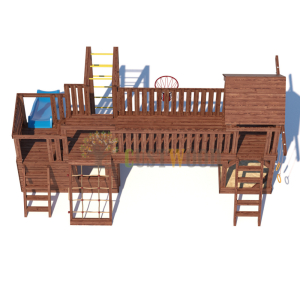 Детская деревянная игровая площадка для улицы дачи CustWood Scout SC11