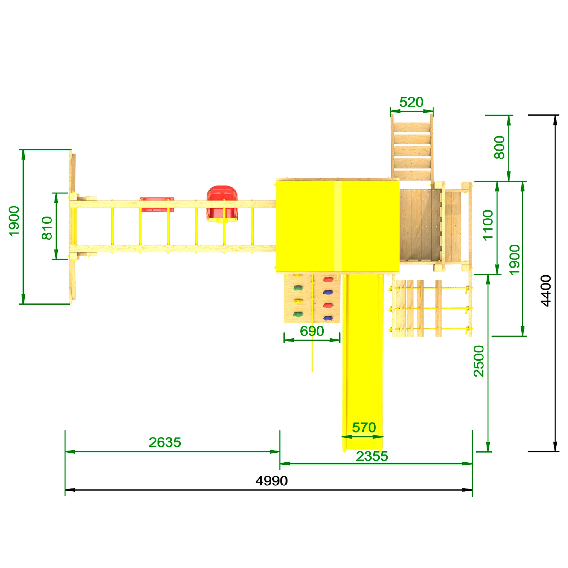 Детская площадка Пикник Стандарт Д Макси с рукоходом