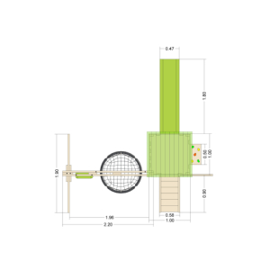 Детский игровой комплекс Unix Kids (6 in 1) Light Green
