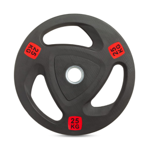 Диск 51 мм. обрезиненный с 3-мя хватами 25 кг VictoryFit VF-ST51250
