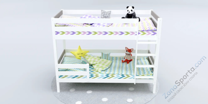 Кровать детская двухъярусная Савушка-01 90х200 капучино