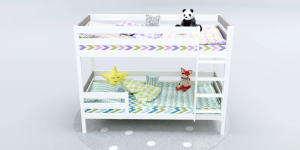 Кровать детская двухъярусная Савушка-01 90х200 капучино